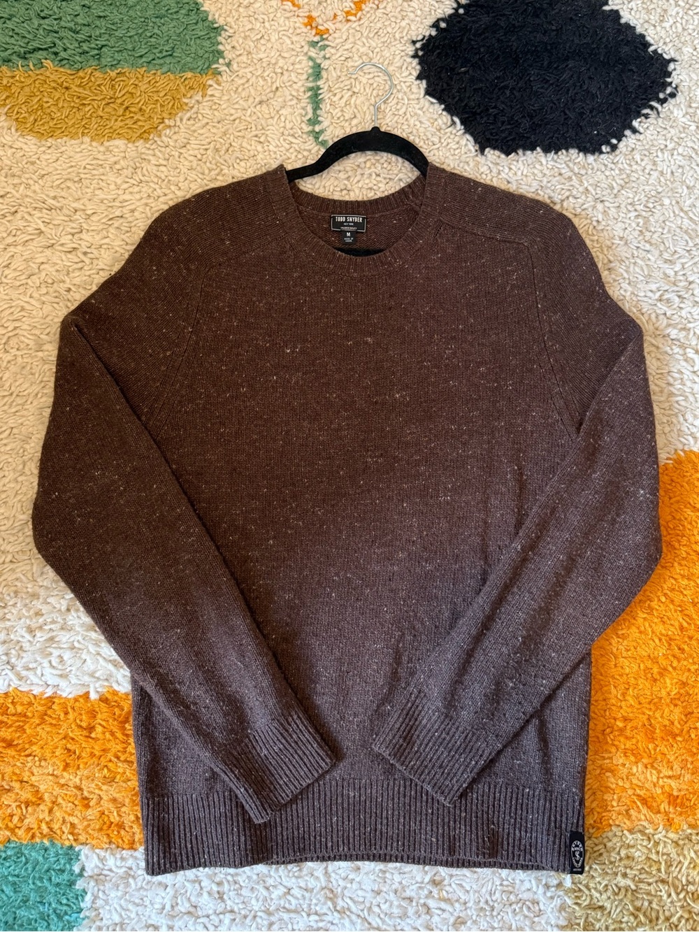 Todd Snyder Brown Speckled Wool Crewneck Sweater
